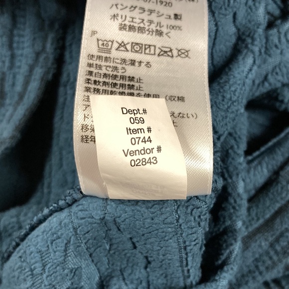 Eddie Bauer Fleece 1/2 Zip Up PullOn Baselayer Blue Women’s Small Textured - Picture 8 of 8